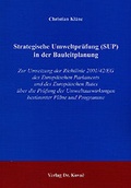 Bild: Strategische Umweltprüfung (SUP) in der Bauleitplanung - Kovac, Dr. Verlag