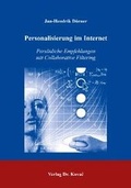 Cover: Personalisierung im Internet - Kovac, Dr. Verlag
