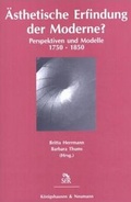 Cover: &Auml;sthetische Erfindung der Moderne? - K&ouml;nigshausen & Neumann