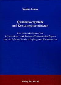 Abbildung von: Qualitätsvergleiche auf Konsumgütermärkten - Kovac, Dr. Verlag