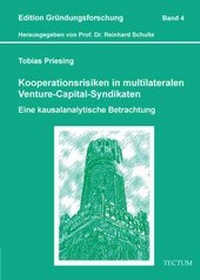 Abbildung von: Kooperationsrisiken in multilateralen Venture-Capital-Syndikaten - Tectum Wissenschaftsverlag
