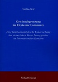 Cover: Gewinnabgrenzung im Electronic Commerce - Kovac, Dr. Verlag