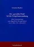 Cover: Der "gerechte Preis" bei der Entgeltumwandlung - Kovac, Dr. Verlag
