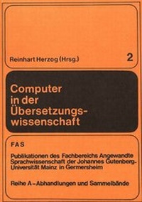 Abbildung von: Computer in der Übersetzungswissenschaft - Peter Lang Verlag