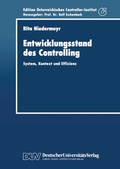 Cover: Entwicklungsstand des Controlling - Deutscher Universit&auml;tsverlag