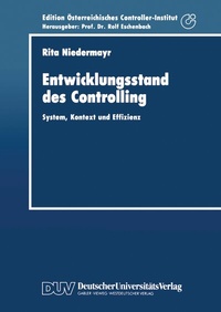 Abbildung von: Entwicklungsstand des Controlling - Deutscher Universitätsverlag