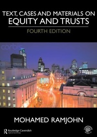 Enlarge image Cover: Text, Cases and Materials on Equity and Trusts - Routledge Cavendish