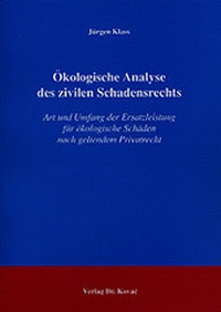 Bild: Ökologische Analyse des zivilen Schadensrechts - Kovac, Dr. Verlag
