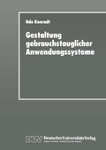 Cover: Gestaltung gebrauchstauglicher Anwendungssysteme - Deutscher Universit&auml;tsverlag