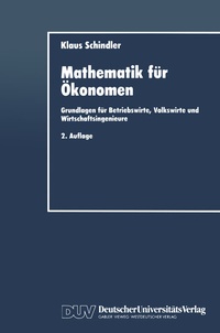 Abbildung von: Mathematik für Ökonomen - Deutscher Universitätsverlag