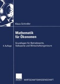 Cover: Mathematik f&uuml;r &Ouml;konomen - Deutscher Universit&auml;tsverlag