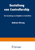 Cover: Gestaltung von Controllership - Deutscher Universit&auml;tsverlag