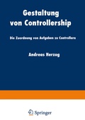 Cover: Gestaltung von Controllership - Deutscher Universit&auml;tsverlag