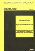 Cover: Sprachliche Motivation - Peter Lang Verlag