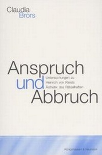 Enlarge image Cover: Anspruch und Abbruch - Königshausen & Neumann