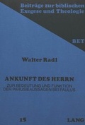 Abbildung von: Ankunft des Herrn - Peter Lang Verlag