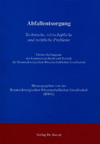 Abbildung von: Abfallentsorgung - Kovac, Dr. Verlag