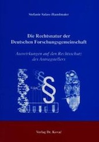Abbildung von: Die Rechtsnatur der Deutschen Forschungsgemeinschaft - Kovac, Dr. Verlag