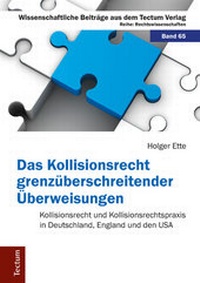 Abbildung von: Das Kollisionsrecht grenzüberschreitender Überweisungen - Tectum Wissenschaftsverlag