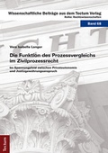Abbildung von: Die Funktion des Prozessvergleichs im Zivilprozessrecht - Tectum Wissenschaftsverlag