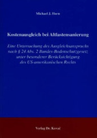 Bild: Kostenausgleich bei Altlastensanierung - Kovac, Dr. Verlag