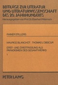 Cover: Maurice Blanchot: Thomas l'Obscur - Peter Lang Verlag