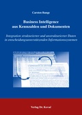 Cover: Business Intelligence aus Kennzahlen und Dokumenten - Kovac, Dr. Verlag
