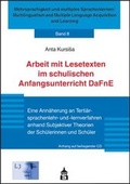 Cover: Arbeit mit Lesetexten im schulischen Anfangsunterricht DaFnE - Schneider Hohengehren