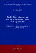Cover: Das Rechtsberatungsgesetz und die Scheidungsberatung der Jugendhilfe - Kovac, Dr. Verlag
