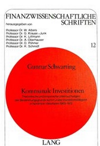 Abbildung von: Kommunale Investitionen - Peter Lang Verlag