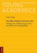 Cover: Das Motu Proprio Communis vita - Tectum Wissenschaftsverlag