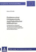 Cover: Probleme einer Erfolgskontrolle regionalpolitischer Massnahmen - Peter Lang Verlag
