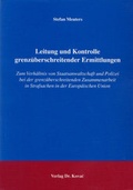 Bild: Leitung und Kontrolle grenz&uuml;berschreitender Ermittlungen - Kovac, Dr. Verlag