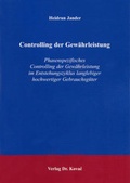 Cover: Controlling der Gew&auml;hrleistung - Kovac, Dr. Verlag