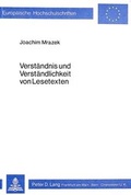 Cover: Verst&auml;ndnis und Verst&auml;ndlichkeit von Lesetexten - Peter Lang Verlag