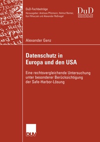 Abbildung von: Datenschutz in Europa und den USA - Deutscher Universitätsverlag
