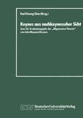 Cover: Keynes aus nachkeynesscher Sicht - Deutscher Universit&auml;tsverlag
