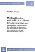 Cover: Matthias Claudius und der Sturm und Drang- Ein Abgrenzungsversuch - Peter Lang Verlag