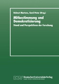 Cover: Mitbestimmung und Demokratisierung - Deutscher Universit&auml;tsverlag