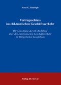Bild: Vertragsschluss im elektronischen Geschäftsverkehr - Kovac, Dr. Verlag