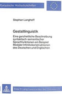 Abbildung von: Gestaltlinguistik - Peter Lang Verlag