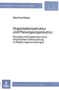 Cover: Organisationsstruktur und Planungsorganisation - Peter Lang Verlag