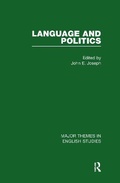 Cover: Language and Politics: v. 4 - Routledge