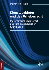 Abbildung von: Diensteanbieter und das Urheberrecht - Tectum Wissenschaftsverlag