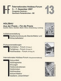 Abbildung von: 13. Internationales Holzbau-Forum. 2 Bände. - Fraunhofer IRB Verlag
