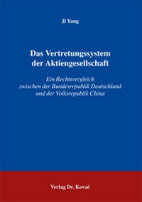 Abbildung von: Das Vertretungssystem der Aktiengesellschaft - Kovac, Dr. Verlag