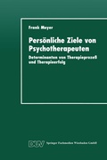 Cover: Pers&ouml;nliche Ziele von Psychotherapeuten - Deutscher Universit&auml;tsverlag