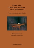 Cover: Einspr&uuml;che: Politik und Sozialstaat im 20. Jahrhundert - Kovac, Dr. Verlag