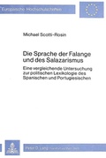 Cover: SPRACHE DER FALANGE UND D. SALAZARISMUS - Peter Lang Verlag