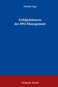 Cover: Erfolgsfaktoren des IPO-Managements - Kovac, Dr. Verlag